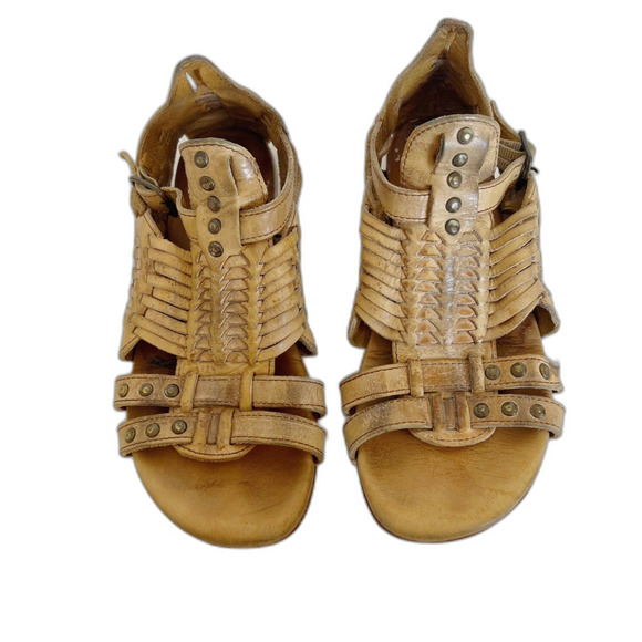 Bed Stu Claire III Women's Tan Leather Sandal Strappy Gladiator Boho Size 8 - Picture 7 of 8